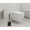 szczotka toaletowa czarna, szczotka WC stojąca, zestaw WC z pojemnikiem, szczotka do toalety nowoczesna, akcesoria łazienkowe czarne, szczotka do WC